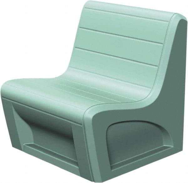 Made in USA - Green Polyethylene Guest Chair - 31" Wide x 33" High - USA Tool & Supply