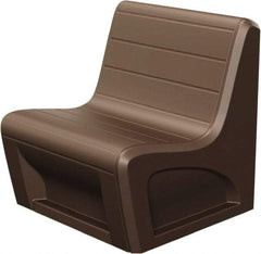 Made in USA - Brown Polyethylene Guest Chair - 31" Wide x 33" High - USA Tool & Supply