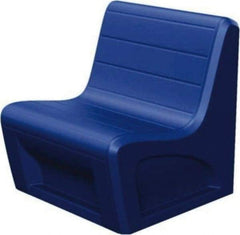 Made in USA - Slate Blue Polyethylene Guest Chair - 31" Wide x 33" High - USA Tool & Supply