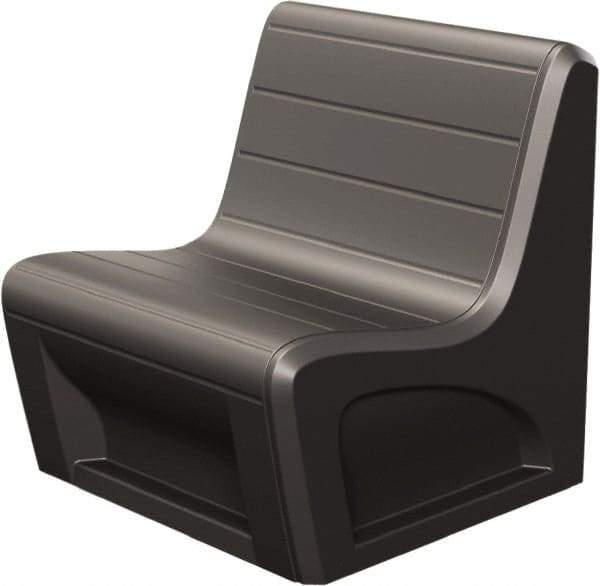 Made in USA - Black Polyethylene Guest Chair - 31" Wide x 33" High - USA Tool & Supply