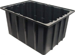 Made in USA - 17-1/4" Deep, Gray Polypropylene Stack & Nest Bin - 11-1/2" High x 23" Wide x 17-1/4" Long - USA Tool & Supply