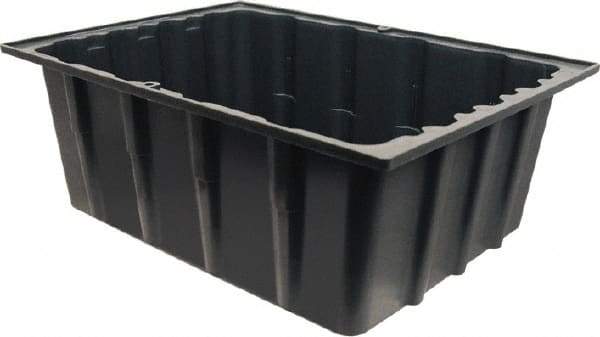 Made in USA - 17-1/4" Deep, Gray Polypropylene Stack & Nest Bin - 8-1/2" High x 23" Wide x 17-1/4" Long - USA Tool & Supply