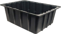 Made in USA - 17-1/4" Deep, Gray Polypropylene Stack & Nest Bin - 8-1/2" High x 23" Wide x 17-1/4" Long - USA Tool & Supply