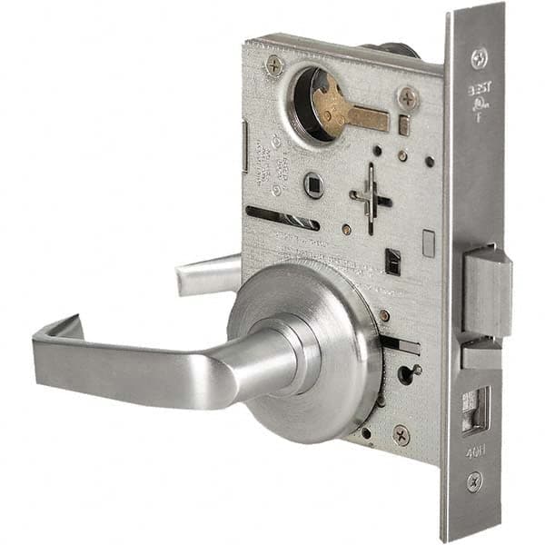 Best - Office Lever Lockset for 1-3/4" Thick Doors - USA Tool & Supply