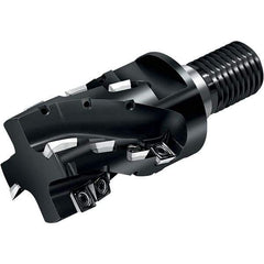 Walter - LDM.08T204R & SDM.06T204 Series M4256, Right Hand Cut, 50mm Head Length, Modular Milling Cutting Unit Head - 32mm Cutting Diam, 37mm Depth of Cut, T28 Insert Size, Through Coolant - USA Tool & Supply