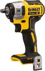 DeWALT - 3/8" Drive 20 Volt Mid-Handle Cordless Impact Wrench & Ratchet - 2,800 RPM, 0 to 3,200 BPM, 150 Ft/Lb Torque, Lithium-Ion Batteries Not Included - USA Tool & Supply