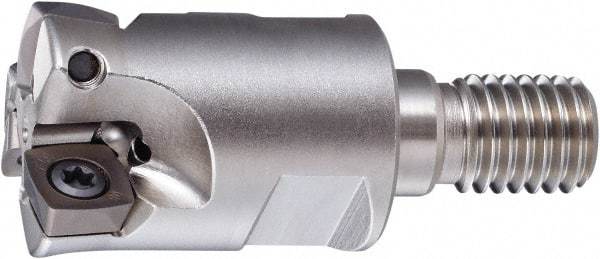 OSG - 33mm Cut Diam, 40mm Max Depth, M16 Modular Connection Indexable High-Feed End Mill - Screw Holding Method, PHC Insert, PHC Toolholder, Through Coolant - USA Tool & Supply
