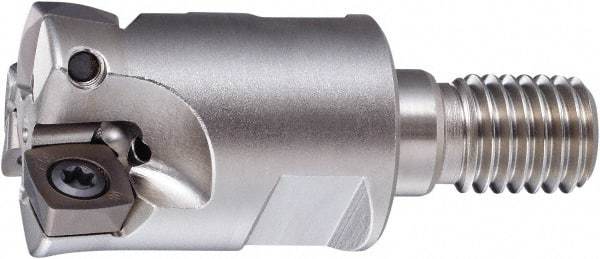 OSG - 33mm Cut Diam, 40mm Max Depth, M16 Modular Connection Indexable High-Feed End Mill - Screw Holding Method, PHC Insert, PHC Toolholder, Through Coolant - USA Tool & Supply