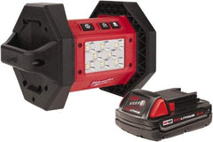 Milwaukee Tool - 18 Volts, 1100 Lumens, Cordless Work Light - 3 hr Run Time - USA Tool & Supply