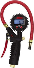 Milton - 0 to 255 psi Digital Straight Tire Pressure Gauge - AAA Battery, 15' Hose Length - USA Tool & Supply