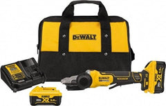 DeWALT - 5" Wheel Diam, 9,000 RPM, Cordless Angle & Disc Grinder - 5/8-11 Spindle, 20 Volts - USA Tool & Supply