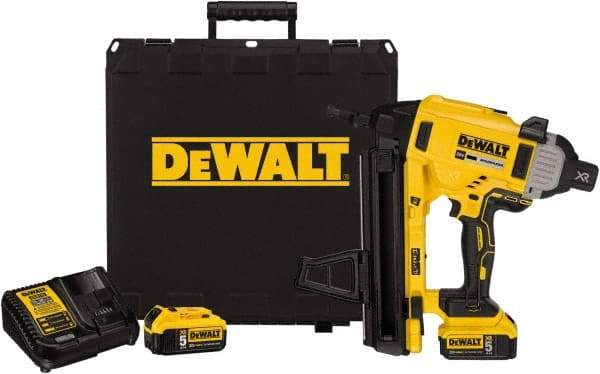 DeWALT - Cordless Concrete Nailer - 0.14 Gauge Nail Diam, 1/2 to 2-1/4" Long Nail, Lithium-Ion Batteries Not Included - USA Tool & Supply