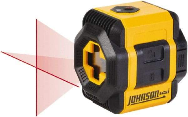 Johnson Level & Tool - 2 Beam 30' Max Range Self Leveling Cross Line Laser - Red Beam, 3/16" at 30' Accuracy - USA Tool & Supply