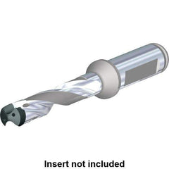 Kennametal - Series KenTIP FS, Head Connection F, 5xD, 12mm Shank Diam, Drill Body - 45mm Drill Body Length to Flange, KTFS Toolholder, 8mm Nose Diam, 109mm OAL, 109mm Drill Body Length, 51.1mm Flute Length, Flatted Straight Shank - USA Tool & Supply