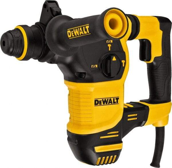 DeWALT - 120 Volt 1" SDS Plus Chuck Electric Rotary Hammer - 0 to 5,200 BPM, 0 to 1,150 RPM, Reversible - USA Tool & Supply