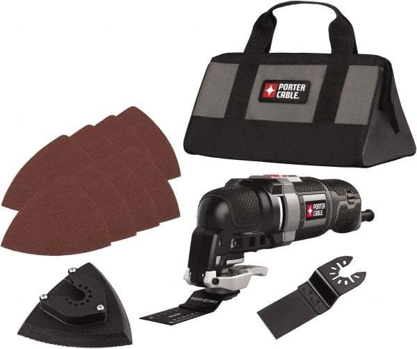 Porter-Cable - 120 Volt Electric Multi-Tool Kit - 10,000 to 22,000 RPM, 3 Amps - USA Tool & Supply