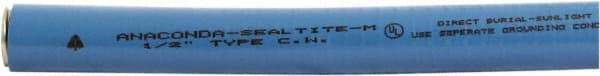 Anaconda Sealtite - 2" Trade Size, 50' Long, Flexible Liquidtight Conduit - Galvanized Steel & PVC, 50.8mm ID, Blue - USA Tool & Supply