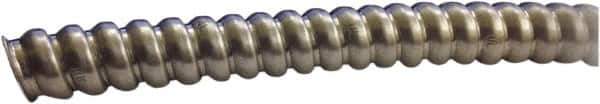 Anaconda Sealtite - 1-1/4" Trade Size, 25' Long, Flexible Metallic Conduit - Galvanized Steel, 31.75mm ID, Gray - USA Tool & Supply