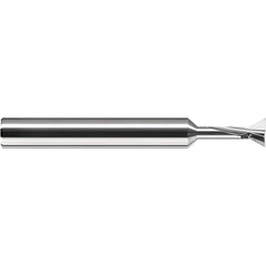 Harvey Tool - 60° 3/16" Cut Diam, 3/32" Cut Width, Solid Carbide Dovetail Cutter - Exact Industrial Supply