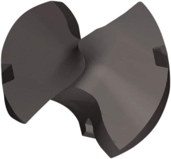 Kennametal - Series KTFS, 12.1mm Diam Grade KCP15A 143° Replaceable Drill Tip - Carbide, AlTiN Finish, N Seat Size - USA Tool & Supply