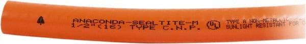 Anaconda Sealtite - 3/8" Trade Size, 250' Long, Flexible Liquidtight Conduit - Galvanized Steel & PVC, 9.525mm ID, Orange - USA Tool & Supply