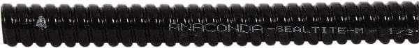 Anaconda Sealtite - 2" Trade Size, 50' Long, Flexible Liquidtight Conduit - Galvanized Steel & PVC, 50.8mm ID, Black - USA Tool & Supply