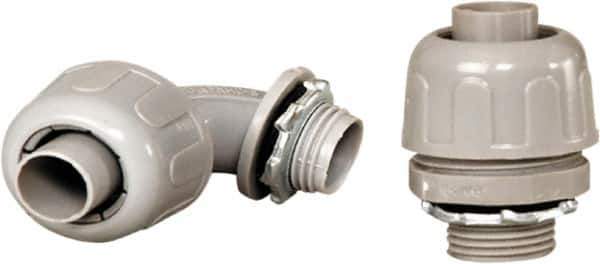 Anaconda Sealtite - 1-1/2" Trade, Nylon Threaded Straight Liquidtight Conduit Connector - Insulated - USA Tool & Supply