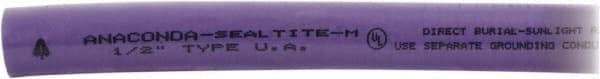 Anaconda Sealtite - 1/2" Trade Size, 1,000' Long, Flexible Liquidtight Conduit - Galvanized Steel & PVC, 12.7mm ID - USA Tool & Supply