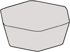 Kennametal - HDHN232 Grade KY3500 Ceramic Milling Insert - Uncoated, 3/16" Thick, 1/2" Inscribed Circle, 0.032" Corner Radius - USA Tool & Supply