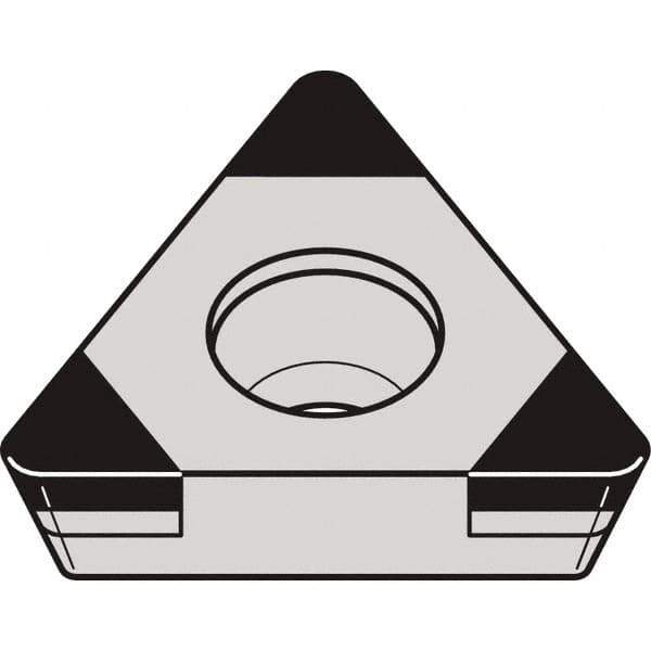 Kennametal - TPGW221 MT Grade KBH10 CBN Turning Insert - 60° Triangle, 1/4" Inscr Circle, 1/8" Thick, 1/64" Corner Radius - USA Tool & Supply