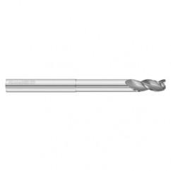 25mm Dia. x 150mm Overall Length 3-Flute 2mm C/R Solid Carbide SE End Mill-Round Shank-Center Cut-Uncoated - USA Tool & Supply