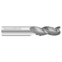 14mm Dia. x 76mm Overall Length 3-Flute 1mm C/R Solid Carbide SE End Mill-Round Shank-Center Cut-Uncoated - USA Tool & Supply