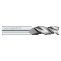 10mm Dia. x 64mm Overall Length 3-Flute Square End Solid Carbide SE End Mill-Round Shank-Center Cut-Uncoated - USA Tool & Supply