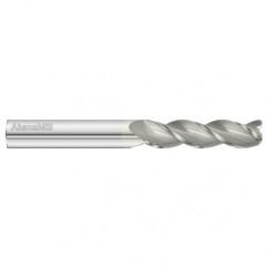 1/2 Dia. x 4 Overall Length 3-Flute .030 C/R Solid Carbide SE End Mill-Round Shank-Center Cut-FC5 - USA Tool & Supply