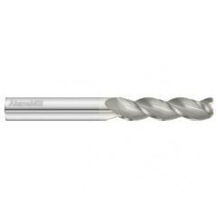 1/2 Dia. x 4 Overall Length 3-Flute .030 C/R Solid Carbide SE End Mill-Round Shank-Center Cut-FC5 - USA Tool & Supply