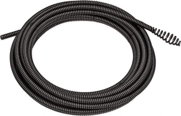 DeWALT - 5/16" x 25' Drain Cleaning Machine Cable - Coiled, 3/8" to 3" Pipe, Use with DEWALT DCD200 Brushless Drain Snakes - USA Tool & Supply