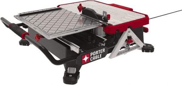 Porter-Cable - 7" Blade Diam, Tile Saw - 3,600 RPM, 16" Table Depth x 26" Table Width, 20 Volts, 5/8" Arbor - USA Tool & Supply