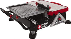 Porter-Cable - 7" Blade Diam, Tile Saw - 2,800 RPM, 16" Table Depth x 26" Table Width, 20 Volts, 5/8" Arbor - USA Tool & Supply