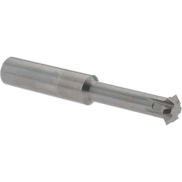 Accupro - 3/8° 3/8" Cut Diam, 1/8" Cut Width, 3/8" Shank, Solid Carbide Double-Angle Cutter - USA Tool & Supply