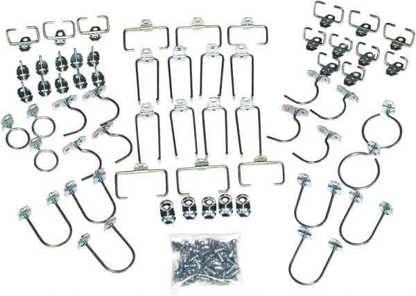 Triton - Silver Pegboard Wall Mounted Storage - For Use with DuraBoards, 1/4" & 1/8" Pegboards - USA Tool & Supply