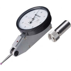 Mitutoyo - Dial Test Indicators Maximum Measurement (mm): 0.008 Dial Graduation (Decimal Inch): 0.000100 - USA Tool & Supply