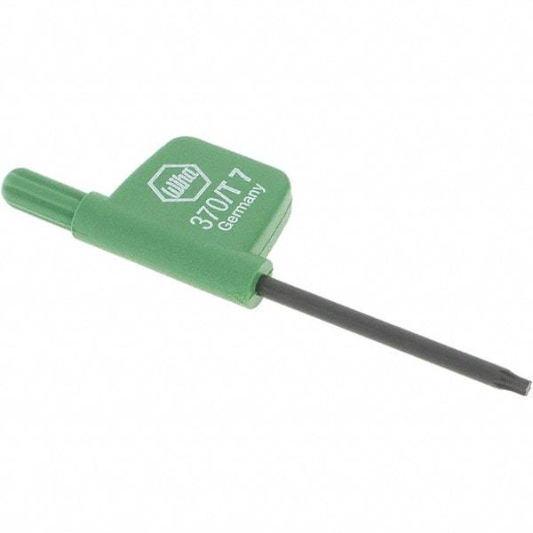 Wiha - T7 Torx Key - Flag-Style, 35mm Length Under Head, 2.6" OAL - USA Tool & Supply