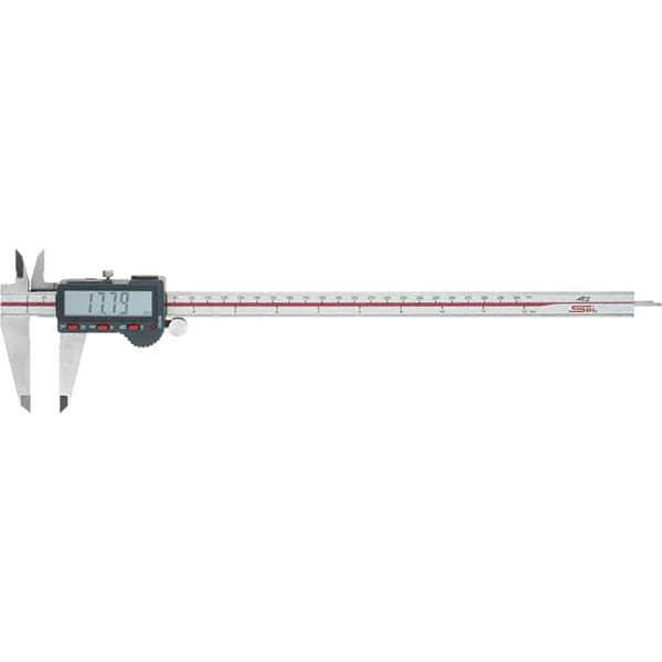 SPI - 0 to 300mm Range, 0.01mm Resolution, Electronic Caliper - Stainless Steel with 60mm Stainless Steel Jaws, 0.03mm Accuracy, Micro USB Output - USA Tool & Supply