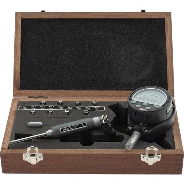 SPI - 6 to 10mm, 40mm Deep, Electronic Bore Gage - Up to 0.012mm Accuracy, 0.002mm Resolution, Data Output, Includes Indicator - USA Tool & Supply