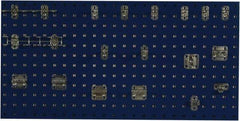 Triton - 18" Wide x 36" High Peg Board Kit - 1 Panel, 18 Hooks, Steel with Epoxy Coating, Blue - USA Tool & Supply