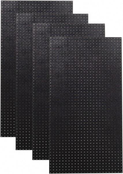Triton - 24" Wide x 48" High Peg Board Storage Board - 4 Panels, Polyethylene, Black - USA Tool & Supply