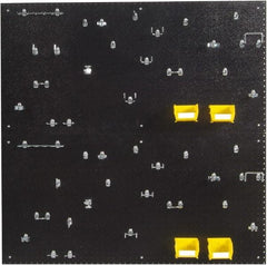 Triton - 24" Wide x 48" High Peg Board Kit - 2 Panels, 48 Hooks, Polyethylene, Black - USA Tool & Supply