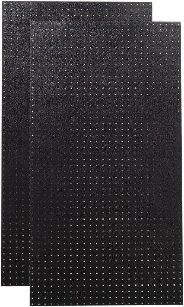 Triton - 24" Wide x 48" High Peg Board Storage Board - 2 Panels, Polyethylene, Black - USA Tool & Supply