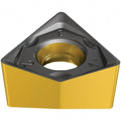 Iscar - H690 WNMU0705 RM Grade IC810 Carbide Milling Insert - AlTiN/TiN Finish, 5.8mm Thick, 11.5mm Inscribed Circle, 0.8mm Corner Radius - USA Tool & Supply