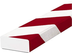 PRO-SAFE - 39" Long, Polyurethane Foam Type D Surface Guard - Red/White, 1" High x 2" Wide Side - USA Tool & Supply